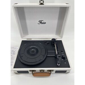 NIB Feir USB Turntable Record player 3 Speed Bluetooth Vintage Inspired Packable